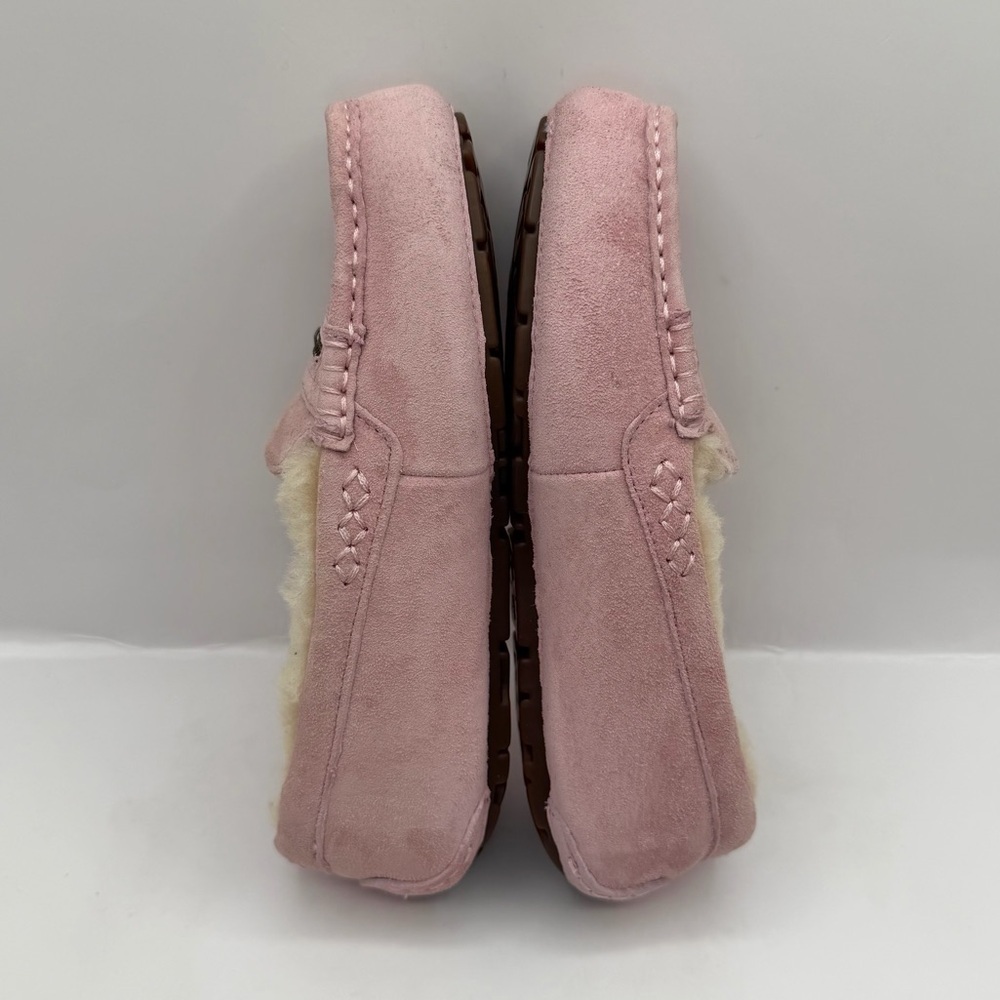 UGG Dakota Slippers Women’s 5 Pink Sparkle Breast Cancer Awareness Fur Lined - Picture 6 of 12
